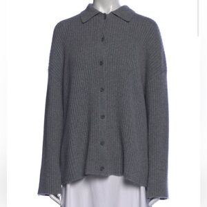 Reformation grey cashmere cardigan